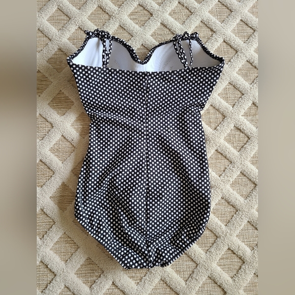 Magic Suit Women's One Piece Swimsuit Polka Dots Size 10 Black & White Classic - Picture 5 of 10